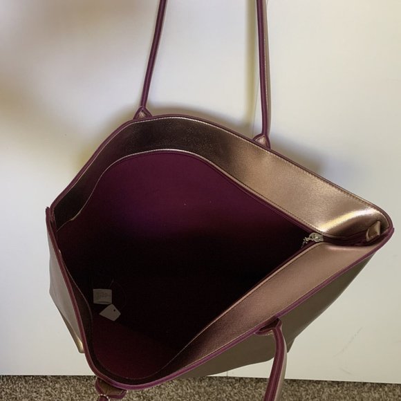 BATH BODY WORKS Faux Leather Rose Gold LIMITED EDITION BAG TOTE PURSE + Mini Set - Picture 4 of 10